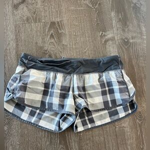 Grey plaid Lululemon Speed Short